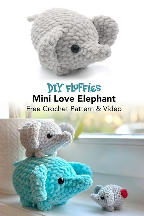 Learn how to create this elephant Amigurumi with this free elephant crochet pattern. This is an easy to crochet pattern, great for beginners..#crochetamigurumi #handmadetoys #crochetlove #amigurumilove #yarnaddict Crochet Elephant Pattern Free, Elephant Crochet Pattern, Elephant Amigurumi, Crochet Elephant Pattern, Amigurumi Plush, Crochet Toys Free, Crochet Baby Toys, Crochet Elephant, Crochet Amigurumi Free Patterns