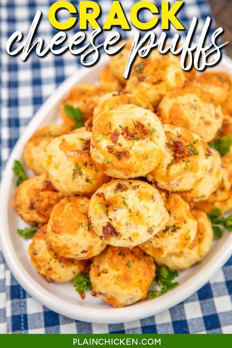 Loaded Roll Bites, Cheese Puffs Recipe, Cream Cheese Sausage Balls, Homemade Ranch Seasoning, Cheese Puffs, Ranch Dressing Recipe, Ranch Recipe, Puff Recipe, Homemade Ranch