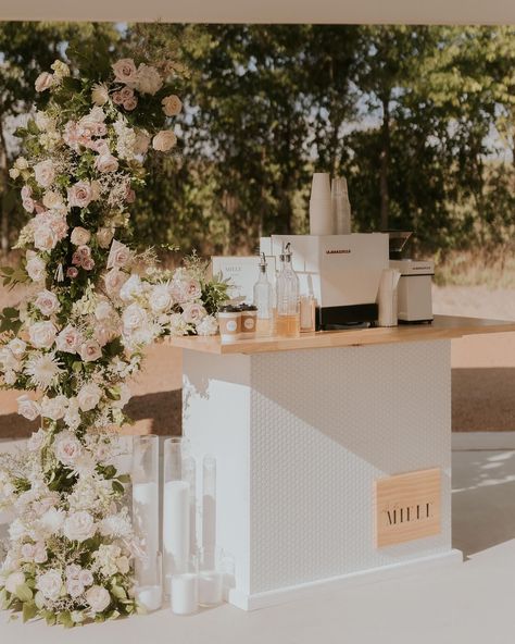 Blush & Brewing✨️🌸⁠ @miele.coffee adorable coffee cart adds the perfect touch of warmth and charm to any celebration.⁠ ⁠ Head to the link in our bio to connect!⁠ •⁠ •⁠ Wed Society | North Texas Featured Vendors:⁠ Cake: @sweetboombakery⁠ Coffee Cart: @miele.coffee⁠ Decor + Rentals: @wildvioletrentals ⁠ •⁠ •⁠ // Photo:⁠ @esteramatrasphotography⁠ •⁠ •⁠ Other Vendors:⁠ @yoursharedevent @eventuallydesigned @honeycreekvenues @aleehaartistry @c_leigh.design⁠ #styledshoot #dfwstyledshoot #blushweddin... Coffee Cart Wedding, Wedding Coffee Station, Coffee Station Wedding, Coffee Bar Wedding, Wedding Coffee, Coffee Cart, Coffee Wedding, Coffee Carts, Coffee Decor