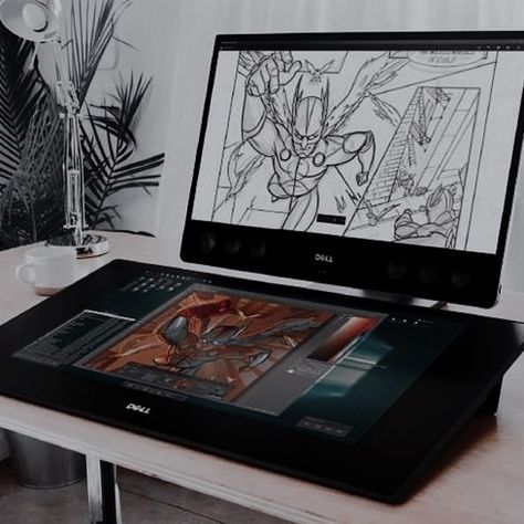 Digital Art Student Aesthetic, Multimedia Arts Student Aesthetic, Graphic Designer Aesthetic Girl Job, Animation Student Aesthetic, Digital Artist Setup, Digital Art Setup, Digital Artist Aesthetic, Art Student Aesthetic, Digital Drawing Tablet