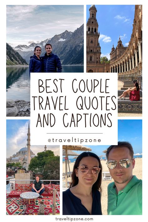 Many of us travel as couples and this inspires many to write or search for couple travel quotes.
Nowadays it is common to use travel quotes on the internet. Quotes can be used as captions, shared on social media with a photo, video or story. Quotes can be an ideal way to spice up an article, video, book or advertisement. That's why they are used so often.
In this article, we present you more than 70 couple travel quotes and captions for Instagram. Travel With Spouse Quotes, Traveling With Partner Quotes, Traveling With Spouse Quotes, More Travel With You Quotes, Travel With Partner Quotes, Travel Quotes With Boyfriend, Traveling With Your Love Quotes, Traveling With You Quotes, Travelling Couple Quotes