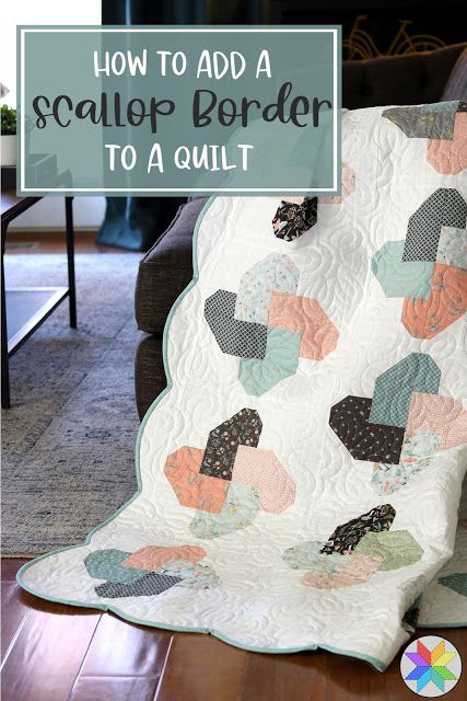 How to add a scallop border to a quilt - a tutorial by A Bright Corner - tips for making a scalloped edge on a quilt Scallop Edge Quilt, Scalloped Quilt, Quilt Binding Tutorial, Charm Pack Quilt Patterns, Quilt Borders, I Spy Quilt, Scallop Border, Fat Quarter Quilt, The Quilt Show