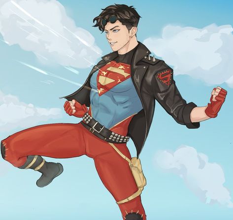 conner kent artwork Conner Kent, Superman X Batman, Batfamily Funny, Superman X, Body References, Superman Family, Animated Man, Superman Art, Dc Comics Superheroes