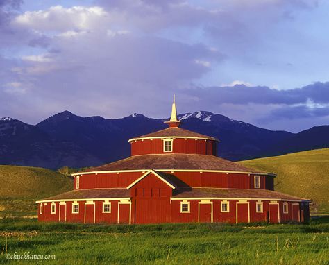 Round Barns have always fascinated me and there are so few of them left. Barn Pictures, Country Barns, Barns Sheds, Dream Barn, Farm Buildings, High Line, Farm Barn, Red Barns, Old Barns