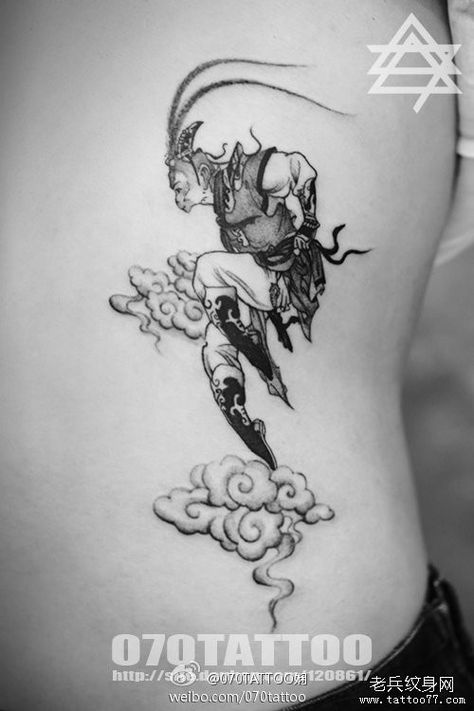 Sun Wukong Tattoo, Wukong Tattoo, Gods Tattoo, Princess Mononoke Art, Dbz Tattoo, Chinese Gods, Wu Kong, Upper Back Tattoos, Monkey Tattoos