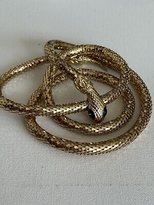 Vintage DL Auld Mesh Snake Belt Necklace Gold Blue Eyes 80s  | eBay 80s Necklace Vintage, Belt Necklace, Snake Belt, Things I Want To Buy, Vintage Necklace, Necklace Gold, Blue Eyes, Women's Accessories, Shoe Accessories