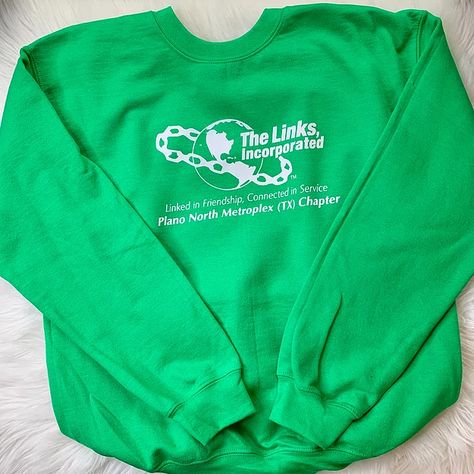 Links Incorporated Chapter Sweatshirt | Duchess Royale Fraternity Sweatshirt, Links Incorporated, Kappa Delta Shamrock Shirts, Aka Paraphernalia Sweatshirts & Hoodies, Luxury Green Crew Neck Sweatshirt, Alpha Kappa Alpha Sweatshirts & Hoodies, Delta Sigma Theta Sorority, Alpha Kappa Alpha Sorority, Delta Sigma Theta