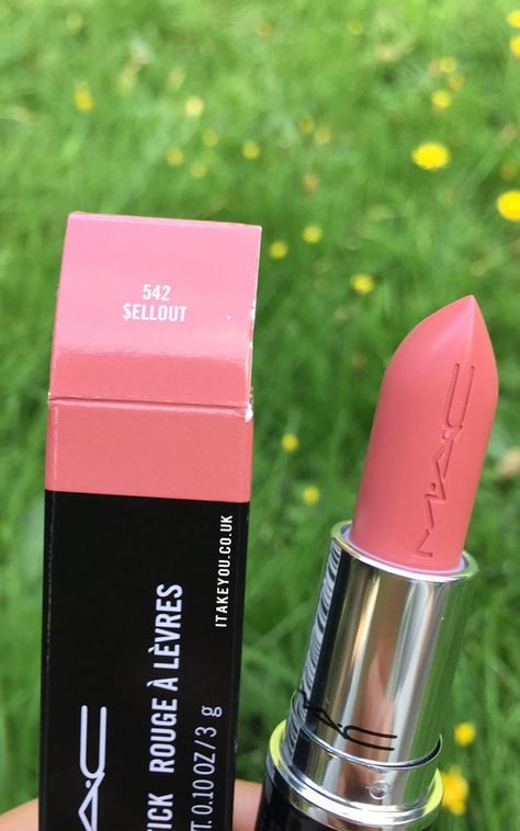 Mac Sellout Lipstick, Pink Lipstick Mac, Mac Taupe, Lipstick Colours, Lipstick Aesthetic, Mac Lipstick Colors, Mac Lipstick Swatches, Mac Lipstick Shades, Lip Sticks