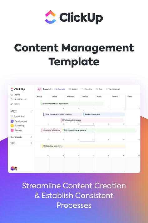 Manage the production lifecycle across your content projects with Content Management Templates. Clickup Templates, Editorial Calendar Template, Med Spa Marketing, Blog Calendar, Content Calendar Template, Spa Marketing, Brand Marketing Strategy, Calendar Board, Kanban Board