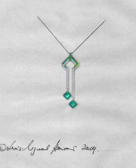 Channel Jewelry Necklace, Jewellery Designs Sketches, Jewelry Rendering, Fancy Jewelry Necklace, Cocktail Earrings, Jewellery Design Sketches, Art Jewelry Design, Jewerly Designs, Jewelry Illustration