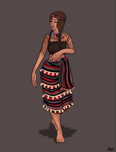 Filipino Culture Outfit, Buwan Ng Wika Outfit, Philippines Culture Outfit, Katutubo Art, Igorot Drawing, Philippines Traditional Clothes, Filipino Traditional Clothing Drawing, Panay Bukidnon Clothing, Barot Saya Traditional Dresses Drawing