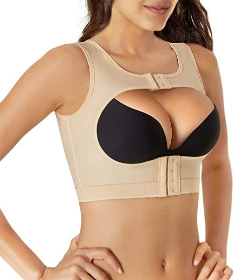 Amazon.com: BRABIC Push Up Bra Shapewear Posture Corrector for Women Chest Support Lifter Tops Vest Shaper (Beige, 2XL) : Ropa, Zapatos y Joyería Outfits For Short Women, Posture Corrector For Women, Compression Bra, Shapewear Tops, Posture Corrector, Bras And Panties, Bra Styles, Bra Set, Bra Women