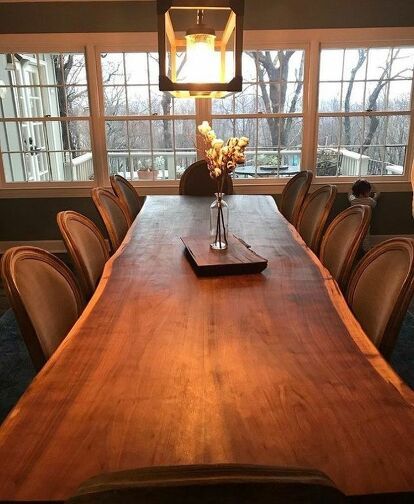 I was in MN this past weekend and my brother wanted to make a bookmatched, live edge, walnut dining table. If you’re not familiar with bookmatched, it’s two consecutive slabs from a log that you can glue together to make a larger slab and the grain and character match up very well. He didn’t have the shop or tools I have in Nashville so this is a great diy project!!! First thing I wanted to have is a set of calls. We used 8’ 2x4s cut in half and glued and screwed together. These wo… Live Edge Dining Table Diy, Make A Live Edge Table, Live Edge Dining Tables, Diy Live Edge Dining Table, Diy Live Edge Table, Live Edge Table Diy, Live Wood Table, Dining Room Table Diy, Live Edge Table Dining Rooms