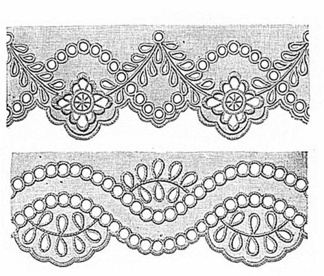 Schiffli Embroidery Design, Schiffli Borders, Cutwork Embroidery, Floral Embroidery Patterns, Border Embroidery Designs, Embroidered Lace Fabric, Border Embroidery, Hand Embroidery Projects, Embroidery On Clothes