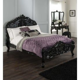 Shabby Chic Beds, Black Rococo, Rococo Bed, French Style Bedroom Furniture, French Beds, Antique French Bed, French Style Bed, French Style Bedroom, French Designs