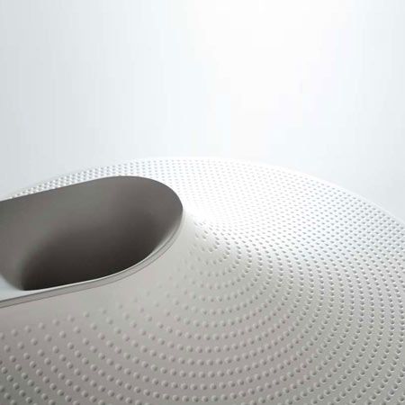 Plain Air Patrick Norguet WHITE SILVER PLASTIC LEATHER RUBBER CURVE HOLE Le Manoosh, Cmf Design, Texture Inspiration, Design Presentation, Material Textures, 3d Texture, Materials And Textures, Surface Textures, Color Textures