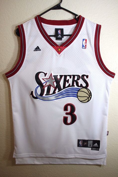 Men 3 Allen Iverson Jersey White Philadelphia 76ers Throwback Swingman Check more at https://senjersey.com/product/men-3-allen-iverson-jersey-white-philadelphia-76ers-throwback-swingman/ Tatum Jersey, Allen Iverson Jersey, Kyrie Irving Celtics, 76ers Jersey, Iverson Jersey, Curry Jersey, Celtics Jersey, Bam Adebayo, Stephen Curry Jersey