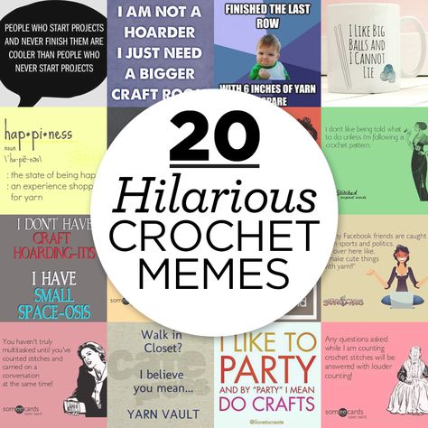 20 Hilarious Crochet Memes That Could Have Been Written For Us Hilarious Crochet Projects, Crochet Facts, Crochet Jokes, Quirky Crochet Patterns, Crochet Puns, Crochet Quotes Creative, Crochet Funny, Crochet Sayings, Crochet Funny Quotes