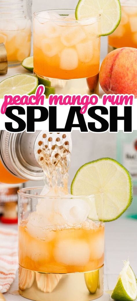 Peach Paradise Cocktail, Peach Rum Drinks, Mango Nectar Drinks, Malibu Mango Rum Drinks Recipes, Mango Malibu Rum Drinks, Peach Rum Drinks Recipes, Peach Alcoholic Drinks Recipes, Malibu Peach Drinks, Malibu Peach Rum Drinks