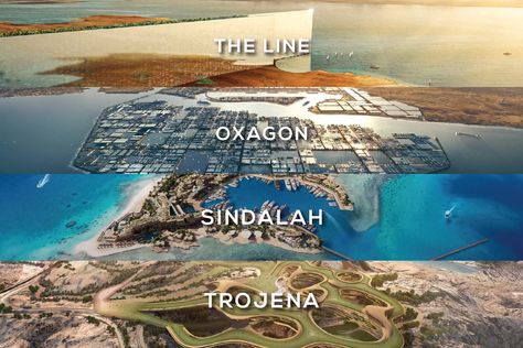 NEOM released Saudi Arabia mega projects' first progress video Neom Saudi Arabia City, The Line Saudi Arabia, Saudi Arabia Architecture, Neom Saudi Arabia, Mega Projects, Floating Architecture, Eco Architecture, Artificial Lake, Parametric Architecture