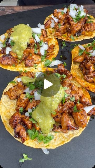 Miguel Raya| Food, bbq, recipes on Instagram: "Grilled chicken tacos" Chicken Tacos With Salsa, Barrio Tacos, Best Chicken Tacos, Miguels Cookingwithfire, Salsa Verde Chicken Tacos, Tacos With Salsa, Guatemalan Food, Paleo Tortillas, 200k Views