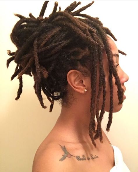 Love this messy bun look Collateral Beauty, Dreadlock Styles, Dreads Styles, Beautiful Natural Hair, Dreadlock Hairstyles, Natural Hair Inspiration, Hair Crush, Locs Hairstyles, Hair Reference