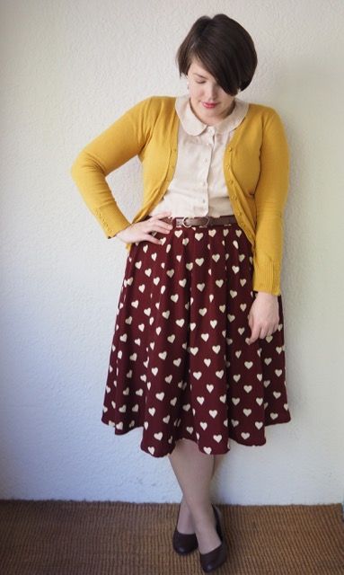 Plus Size Modern Outfits, Plus Size Librarian Outfits, Librarian Style, Tiger Lilies, Mustard Cardigan, The Cardigans, Retro Pin Up, Frou Frou, Plus Size Vintage