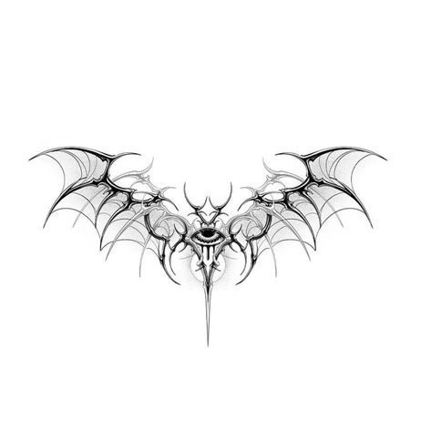 Demonic Wings Tattoo, Bat Wings Tattoo On Back, Full Arm Tattoo Design, Chest Tattoo Birds, Bat Wings Tattoo, Chest Tattoo Wings, Cross Tattoo Neck, Wing Tattoos On Back, Thorn Tattoo