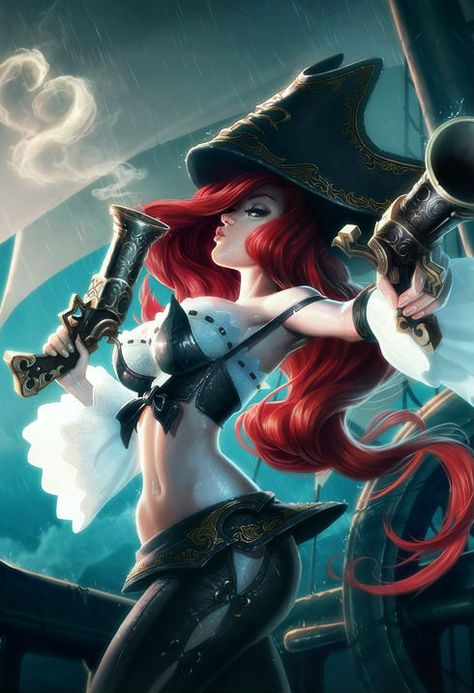 #LOL | Miss Fortune Idle Game, League Legends, Champions League Of Legends, Miss Fortune, Pirate Art, League Of Legends Characters, Elsword, Lol League Of Legends, Arte Fantasy