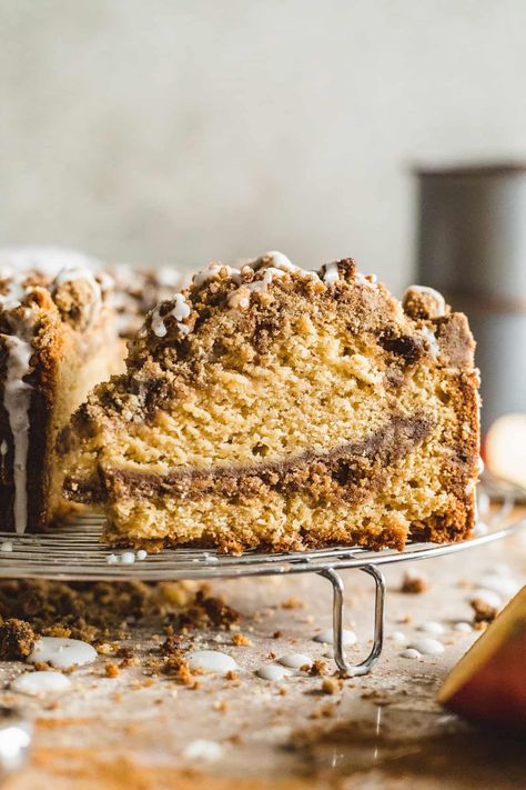 Cinnamon Streusel Coffee Cake Brown Butter Coffee, Butter Coffee Cake, Pumpkin Spice Coffee Cake, Spice Coffee Cake, Cinnamon Swirl Coffee Cake, Fair Recipes, Coffee Cake Loaf, Cinnamon Streusel Coffee Cake, Breaking Fast