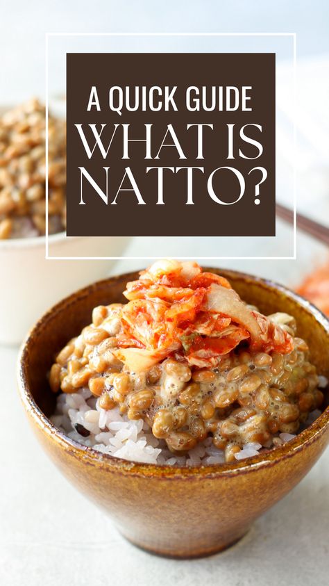 What is natto? Why is it so healthy? If you're curious about Natto, I've got all the answers in this post! Smell, texture, and appearance…, it's such a unique food, but do you know it's packed with tons of nutrients? Read on! Natto Recipe, Authentic Japanese Recipes, Healthy Japanese Recipes, Asian Grocery, Unique Food, Japanese Recipes, Lower Cholesterol, Quick Guide, Unique Recipes