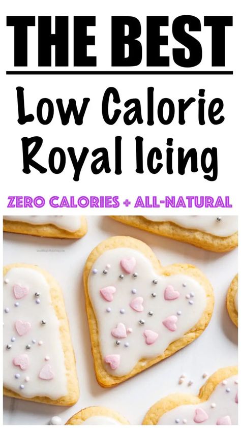 Low Calorie Royal Icing Recipe Low Calorie Icing, Low Calorie Frosting Recipe, Low Calorie Christmas Treats, Sugar Free Royal Icing, Low Calorie Christmas Desserts, Low Calorie Christmas Cookies, Sugar Free Icing, Low Calorie Cookies, Low Fat Cookies