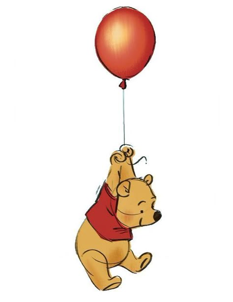 Winnie The Pooh Balloon, Pooh Balloon, Winnie The Pooh Tattoos, Winnie The Pooh Drawing, Tattoos Pinterest, Winnie The Pooh Pictures, Winnie The Pooh Birthday, Cute Winnie The Pooh, Winnie The Pooh And Friends