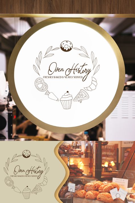 Logo Design for Bakery Shop - I am available for new project. Contact here: hasibuldipto777@gmail.com - #badge #bakery #baking #banner #cafe #composition #confectionery #decorative #design #dessert #drawing #frame #fresh #illustration #label #logo #outline #party #pastry # poster #round #shop #sketch #sticker #template #vector #vintage Bakery Cafe Logo Ideas, Logo For Pastry Business, Sticker Bakery Design, Bakery Banner Design Ideas, Pastry Logo Design Ideas, Logo Bakery Vintage, Bakery Banner Design, Bakery Sticker Design, Logo Design For Bakery