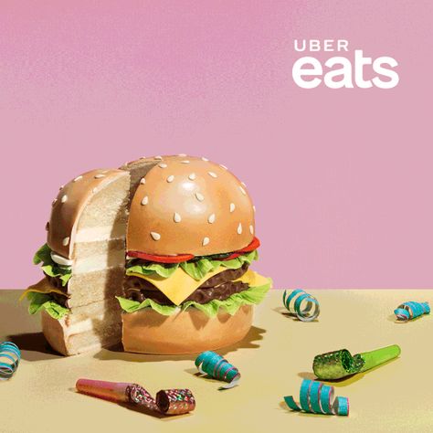 Uber Eats Anniversary on Behance Brand Anniversary Creative Ads, Beverage Videography, Brand Anniversary Campaign, Anniversary Advertising, Brand Anniversary, Tech Advertising, Anniversary Food, Anniversary Campaign, Food Lettering