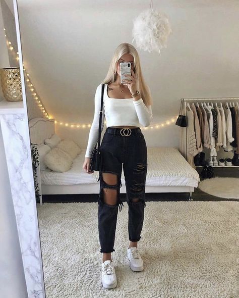 Casual Trendy Outfits, Chose Outfit, Mom Jeans Outfit, Summer Outfits For Moms, Trendy Fall Outfits, Causual Outfits, Teenager Outfits, Fashion Weeks, Girls Fashion Clothes