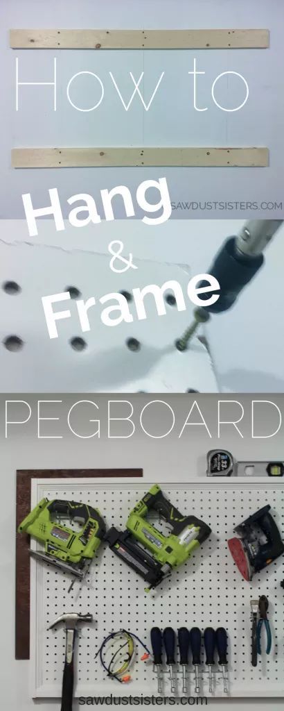 Hang Pegboard, Room Pegboard, Vintage Craft Room, Pegboard Craft Room, Organize Tools, Scrapbook Room, How To Hang, Craft Room Storage, Craft Sewing