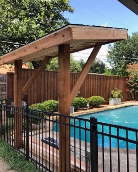 Cover For Outdoor Kitchen, Outdoor Grill Roof Ideas, Outdoor Kitchen Lean To, Cantilever Bbq Shelter, Outdoor Kitchen Lean To Roof, Outdoor Kitchen Awning, Grill Pergola Ideas Diy, Lean To Grill Area, Grill Covered Area