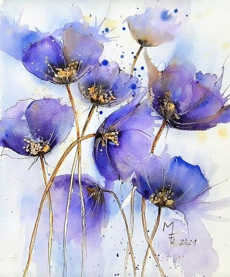 THE OTHER SIDE OF ART | Marita Fenske Watercolor German Artist | Facebook Watercolor Flowers Tutorial, Watercolor Paintings For Beginners, Diy Watercolor Painting, Minimalist Tattoos, Watercolor Paintings Easy, Watercolor Flower Art, Hur Man Målar, 수채화 그림, Watercolor Paintings Tutorials