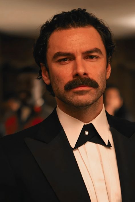 Declan O'Hara Declan O Hara Rivals, Rivals Declan, Actors With Black Hair, Period Drama Men, Moustaches Men, Aidan Turner Poldark, Aiden Turner, Ross Poldark, Hottest Male Celebrities