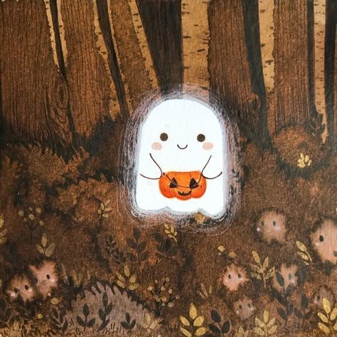 Arte 8 Bits, Halloween Illustration, Arte Sketchbook, Arte Inspo, Art Halloween, Autumn Halloween, All Hallows Eve, Fall Wallpaper, A Ghost