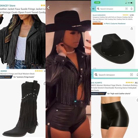 Freaknik Rodeo Outfit, Rodeo Themed Outfits For Women, Wild West Outfit Black Women, Outfit Inspo For Beyonce Concert, Baddie Cowgirl Costume, Baddie Cowgirl Outfits Black Women, Cowboys Dancehall Outfit, Vegas Party Dress Night Out, Western Wear Black Women