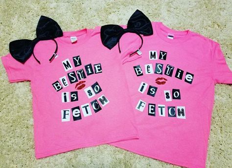 Twin Day Spirit Week Red Ribbon Week Twin Costume Mean Girls T-shirt! My Bestie Is So Fetch Jr High Twin Day Spirit Week Friends Easy, Twin Day Ideas, Twin Day Spirit Week, Twin Day Outfits, School Spirit Week, Outfit Ideas For School, Spirit Week Outfits, Twin Day, Red Ribbon Week