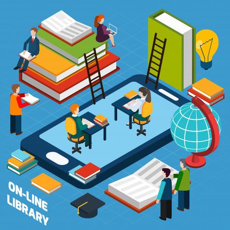 People Reading Books, People Reading, Information Literacy, Education Icon, Isometric Art, Isometric Design, Modern Flat, Company Logo Design, Online Library