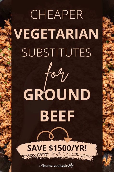 Love ground beef but not the price tag? These budget-friendly vegetarian substitutes will help you save money while still making delicious dinners! Plus, I'll break down just how much ground beef is really costing you compared to the vegetarian alternatives. Vegetarian Alternatives, Cheap Meals On A Budget, Grocery Shopping On A Budget, Struggle Meals, Vegetarian Substitutes, Meatless Dinners, Vegetarian Protein Sources, Cheap Groceries, Shopping On A Budget