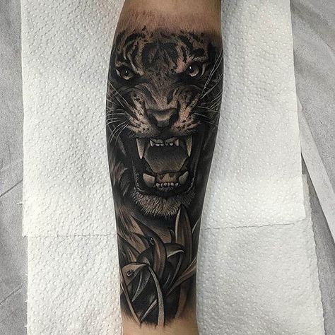 15+ Best Arm Tattoo Designs - Lion Tattoo Ideas | PetPress Tiger Forearm Tattoo, Tiger Tattoo Ideas, Tiger Tattoo Designs, Hercules Tattoo, Viking Tattoos For Men, Arm Tattoo Designs, Tiger Face Tattoo, Tiger Tattoo Sleeve, Angry Tiger