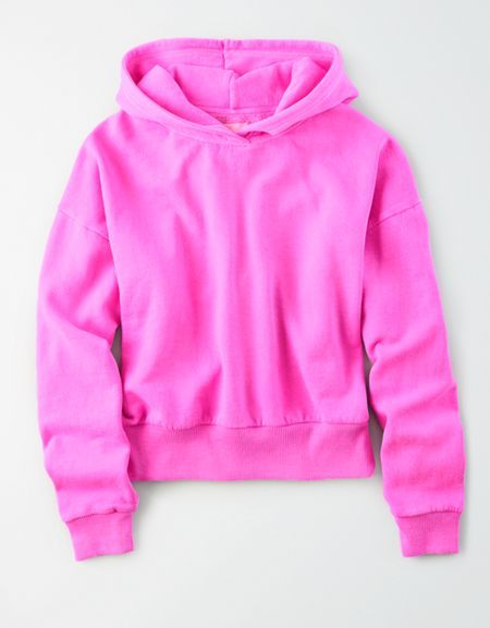 Simple Summer Style, Ae Jeans, Stylish Hoodies, Free Jeans, Hype Shoes, Pink Hoodie, Hair Clothes, Pink Sweatshirt, Crop Sweatshirt