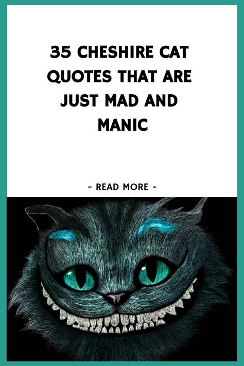 35 Cheshire Cat Quotes That Are Just Mad and Manic https://www.quoteambition.com/cheshire-cat-quotes Chestshire Cat, Alice X Cheshire Cat, The Cheshire Cat Tattoo, Cheshire Quotes, Alice In Wonderland Quote, Alice And Wonderland Cheshire Cat, Quotes Alice In Wonderland, Alice In Wonderland Sayings, The Cheshire Cat