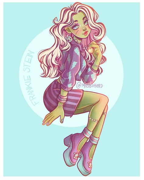 7.072 Beğenme, 99 Yorum - Instagram'da Daniela 🌸 (@mrsbutterd): "Next Monster High is Frankie Stein 🧟‍♀️ Are you enjoying the series? 😊 . . . . .…" Arte Monster High, Frankie Stein, Monster High Art, Creative Drawing Prompts, Monster High Characters, Dark Art Drawings, Arte Sketchbook, Monster High Dolls, High Art