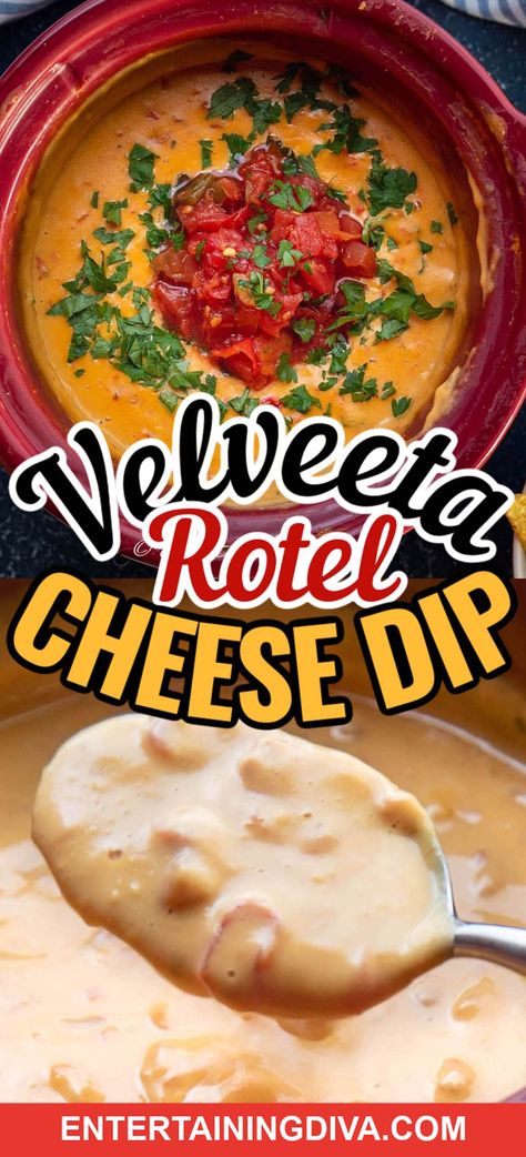 Easy Crockpot Velveeta Rotel Cheese Dip | Recipes Dip Recipes With Velveeta Cheese, Velveeta Bean Dip, Dip With Rotel And Velveeta, Crock Pot Cheese Dip Velveeta, Velveeta And Rotel Dip, Rotelle Dip Velveeta, Easy Queso Dip Crockpot, Rotel Cheese Dip Velveeta, Velveeta Dip Recipes